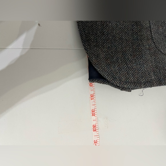 Pendleton Mens 44 Speckled Gray Tweed Wool Suede Elbow Patch single breasted - Picture 16 of 16